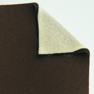 Neoprene dubbelzijdig bekleed met linnen - bruin/beige