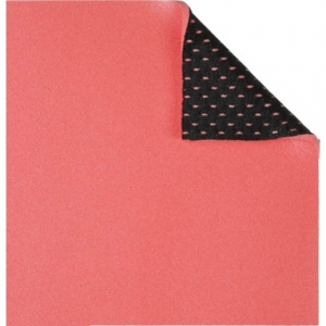 Dyafoam bekleed met geperf. zwarte stretch - rood/zwart